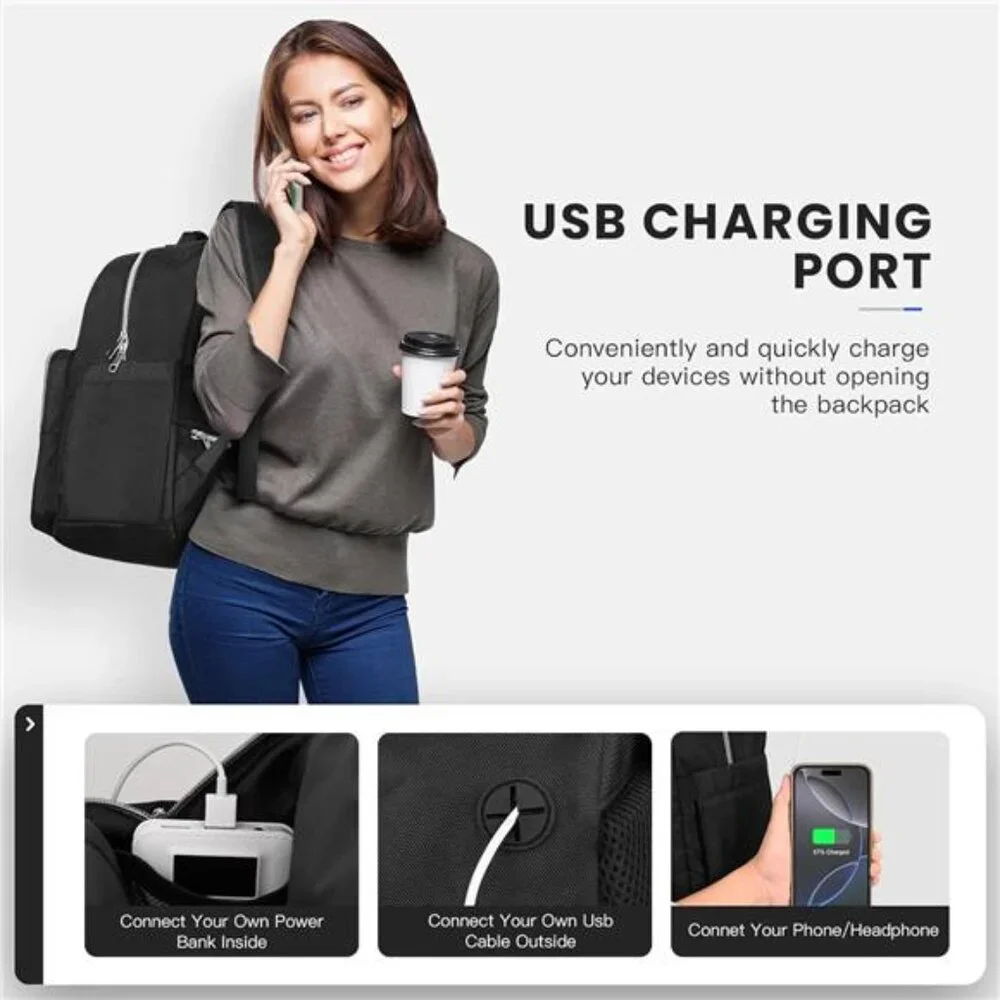 15.6 Inch Laptop Backpack for Women, Work Business Travel College Bags,